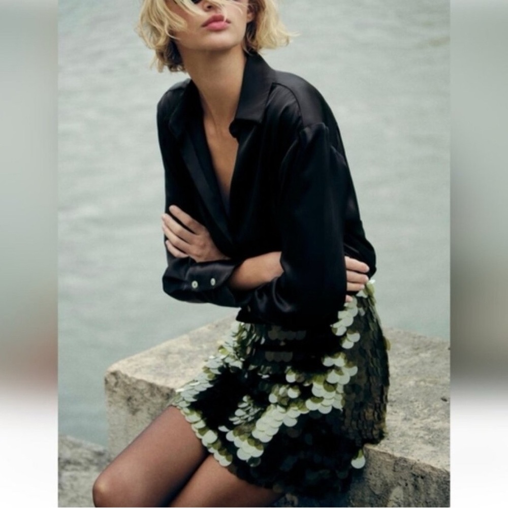 NWT Zara Sequin Skirt